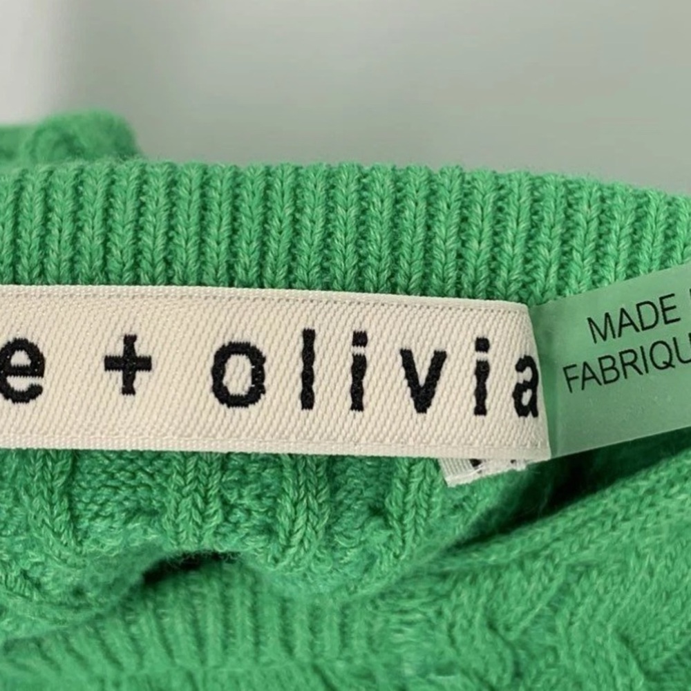 Alice + Olivia Ike Green Cable Halter Top Small $295 - Picture 9 of 9